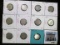 Group of 11 V Nickels - 1897, 1899, 1900, 1904, 1909, 1911, 1912-D all G; 1907, 1910, 1912-D all VG