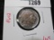 1938-D Buffalo Nickel, AU toned purple and blue, NICE, value $10+
