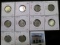 Group of 10 Jefferson Nickels - 38PDS circ, 39 UNC, 39DS 42D 50 circ, 50D UNC toned, 51S circ, group