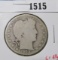 1909 Barber Half Dollar, G obv AG rev, value $16+