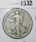 1933-S Walking Liberty Half Dollar, VG, value $15+