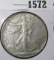1945 Walking Liberty Half Dollar, AU, value $20+