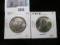 Pair of 2 Kennedy Half Dollars, 1985-D & 1983-D (better date), both BU, value $12+