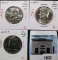 Group of 3 Kennedy Half Dollars, 2011-D, 2018-D, 2019-P, all BU from Mint Sets, group value $9+