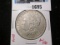 1896-O Morgan Silver Dollar, AU with luster, value $160+