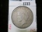 1923-S Peace Silver Dollar, XF, value $30+