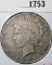 1935 Peace Silver Dollar, XF, value $45+