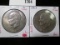 Pair of 2 Eisenhower Dollars, 1971 & 1971-D TONED, both BU, value for pair $20+