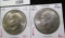 Pair of 2 Eisenhower Dollars, 1974 & 1976 type 1, both BU lightly toned, value for pair $20+