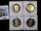 Group of 4 Presidential Dollars, complete set of 2011-S PROOF, value $32+