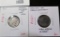 Pair of 2 Magician's or modified coins, 1925 Mercury dime planed reverse, Wheat penny with hollowed