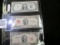 Group of 3 notes, Series 1957A $1 silver certificate; 1928G and 1953B $2 red seal notes