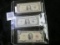 Group of 3 STAR / error replacement notes, Series 1957 & 1957B $1 silver certificates; series 1953 $