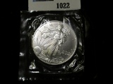 1997 One Ounce .999 Fine Silver American Eagle Dollar coin.