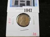 1909 VDB Lincoln Cent VF, value $18+