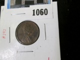1909 VDB Lincoln Cent BU MS63BN toned, value $30+