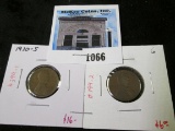 Pair of Lincoln Cents - 1910-S G, 1911-D G, value for pair $22+