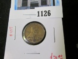 1922-D Lincoln Cent, VG, value $21+