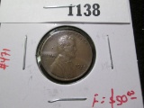 1924-D Lincoln Cent, TOUGH DATE, SEMI-KEY!, F/VF, F value $50, VF value $60