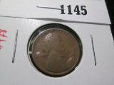 1926-S Lincoln Cent, F, low mintage semi-key date, value $13