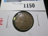 1926-S Lincoln Cent, F+, low mintage semi-key date, value $13