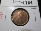 1937-S Lincoln Cent, BU RED, value $10+