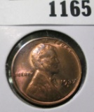 1937-S Lincoln Cent, BU toned, value $10+