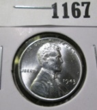 1943 steel Lincoln Cent, BU MONSTER, absolutely CLEAN fields, value $10+