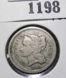 1865 3 Cent Nickel, VG rotated reverse, value $20+