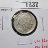1913 Type 1 MOUND Buffalo Nickel, VF/XF, value $20-$25+