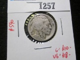1926-D Buffalo Nickel, G/VG, value $10, VG value $18