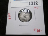 1857 Seated Liberty Half Dime, counter stamped 