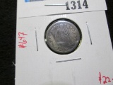 1853 Seated Liberty Dime, arrows at date, VG, value $22+
