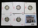 Group of 5 Barber Dimes, 1910-D, 1914 G; 1907-S, 1914-D, 1916 VG, group value $24+