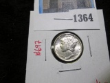 1940 Mercury Dime, BU, value $12+