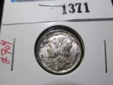 1941 Mercury Dime, BU MS64+ toned, value $18+