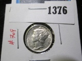 1942 Mercury Dime, BU, value $12+