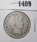 1909 Barber Quarter, VG, value $10+