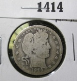 1913-D Barber Quarter, G reverse rim tics, G value $12+
