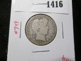 1914 Barber Quarter, VG, value $10+