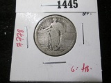 1917 Standing Liberty Quarter, Type 1, G/VG, date worn off, G value $18+