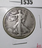 1934-S Walking Liberty Half Dollar, F, value $11+