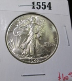 1942 Walking Liberty Half Dollar, BU, value $60+