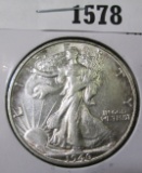 1946-S Walking Liberty Half Dollar, BU NICE, value $60+