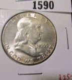 1955 Franklin Half Dollar, UNC, value $25+