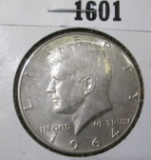 1964 Kennedy Half Dollar, UNC, value $11+