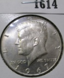 1967 Kennedy Half Dollar, BU, value $18+