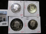 Group of 4 Kennedy Half Dollars, (2) 1976-S, 1977-S & 1979-S type 1, all PROOF, group value $19+