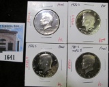 Group of 4 Kennedy Half Dollars, 1972-S, (2) 1976-S, & 1981-S type 1, all PROOF, group value $16+