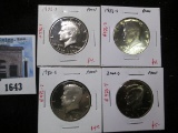 Group of 4 Kennedy Half Dollars, (2) 1976-S, 1980-S & 2000-S, all PROOF, group value $17+